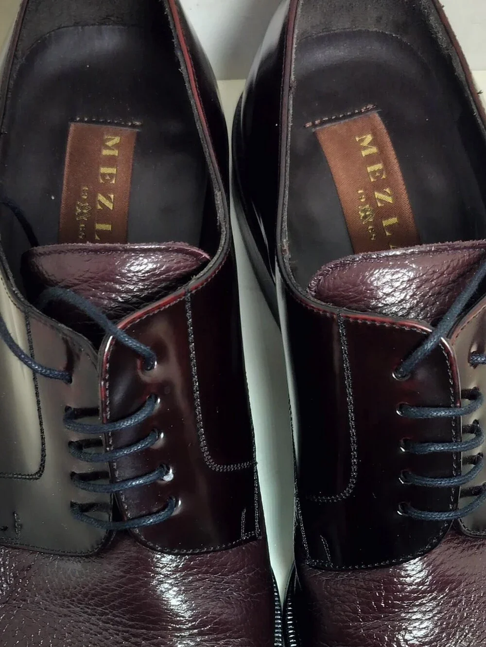 Mezlan SOKA BURGUNY OXFORDS  REAL     DEERSKIN